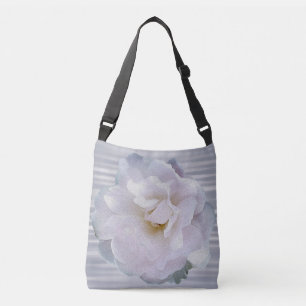 Pink gray rose crossbody bag