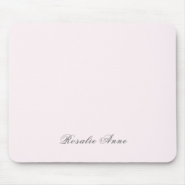 Pink Gray Script Name  Mouse Pad (Front)