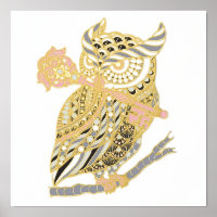 Pink Great Horned Owl 