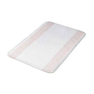Pink Grecian Frieze Design Bath Mat