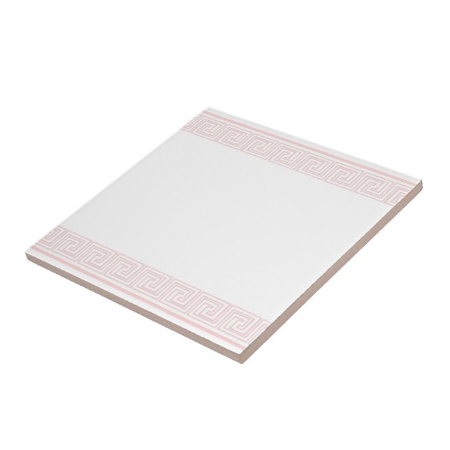 Pink Grecian Frieze Pattern Tile (Side)