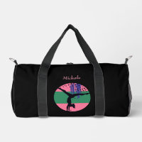Pink Green Abstract Art Gymnast