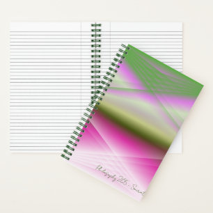 Pink & Green Abstract Art Notebook