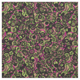 pink green and charcoal abstract fabric