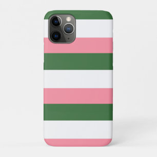 Pink, Green and White Stripes Case-Mate iPhone Case