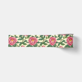 Pink, Green and Yellow Chinoiserie Floral Grosgrain Ribbon