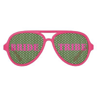 Pink Green Bachelorette Bride Tribe Glasses