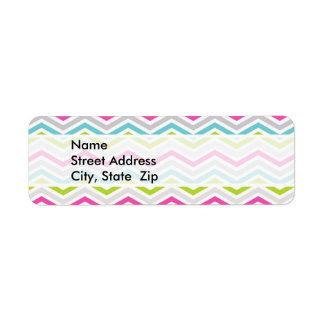 Pink, Green, Blue and White Chevron Stripes