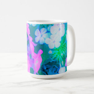 Pink, Green, Blue and White Garden Phlox Flowers Coffee Mug