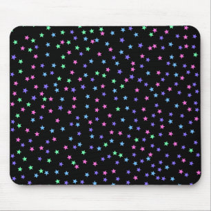 Pink Green Blue Purple Stars Pattern Mouse Pad