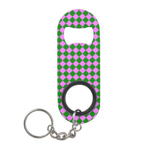 Pink Green Chequered Diamond Pattern