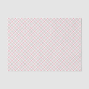 Pink & green Christmas plaid Tissue Paper