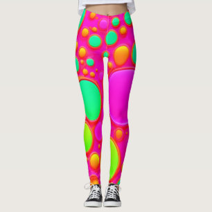 Pink & Green Circles Leggings