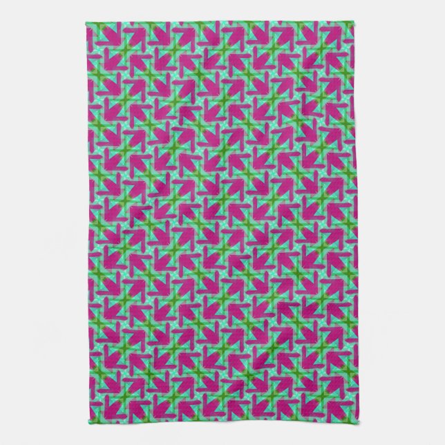 Pink Green ColorMix JustPatterns Cloth (Vertical)