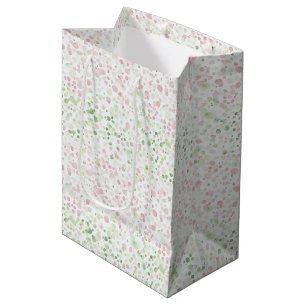 Pink Green Confetti Dots Birthday Medium Gift Bag
