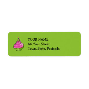 Pink & Green Cupcake green