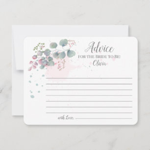 Pink Green Eucalyptus Advice for the Bride to Be