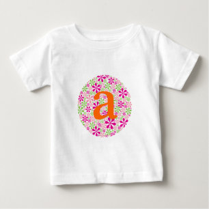 Pink & Green Flower Power Baby T-Shirt