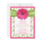 Pink Green Gerbera Daisy Bridal Shower Invitation
