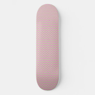 Pink Green Girly Wave Skateboard
