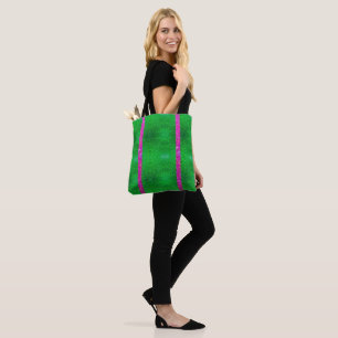 pink green glitter Glitz Tote Sorority! Bag