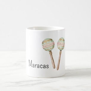 Pink Green Gold Mexican Maracas Coffee Mug