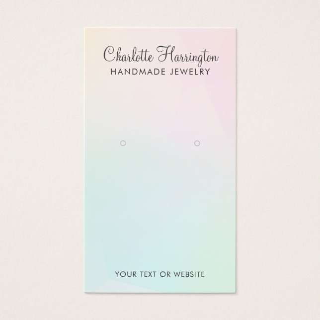 Pink Green Gradient Earring Jewelry Display Card (Front)