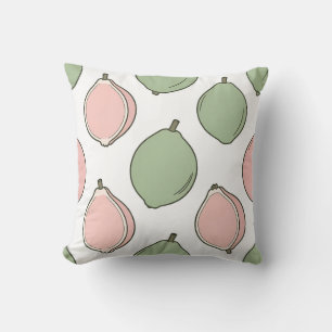 Pink Green Guava Pattern Cushion