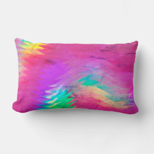 Pink & Green Holographic Lumbar Pillow