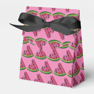 Pink Green Juicy Watermelon Melon Slice Fruit Favour Box