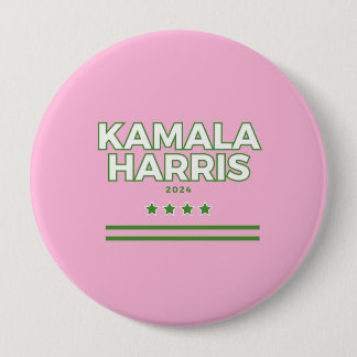 Pink & Green Kamala Harris Button