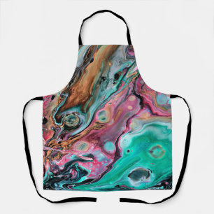Pink & Green marble Apron