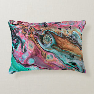Pink & Green marble Decorative Cushion