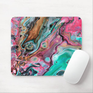 Pink & Green marble  Mouse Pad