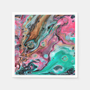 Pink & Green marble  Napkin