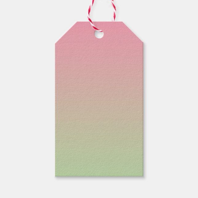 Pink & Green Ombre Gift Tags (Front)