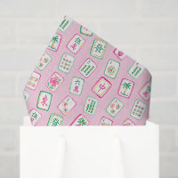Pink & Green Palm Beach Mahjong Tiles