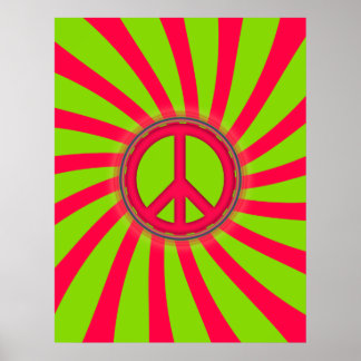 PINK & GREEN PEACE SIGN DESIGN
