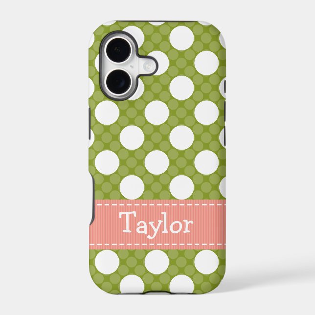 Pink Green Polka Dot (Back)