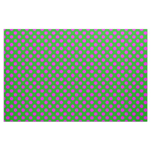 Pink&Green Polka Dots Pattern Fabric