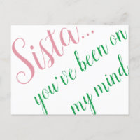 Pink & Green Postcard