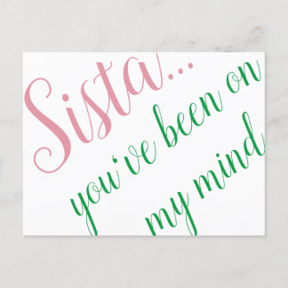 Pink & Green Postcard