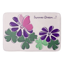Pink Green Purple Doodle Blooms Butterflies Slogan