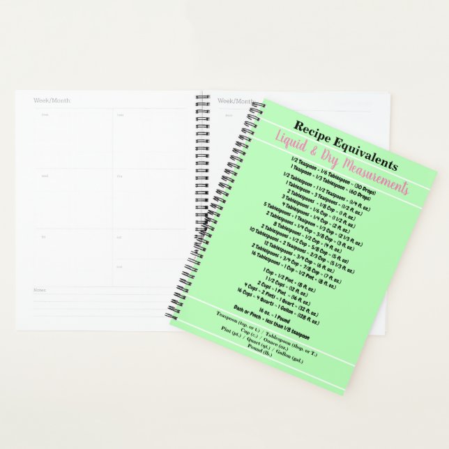 Pink Green Recipe Planner (Display)