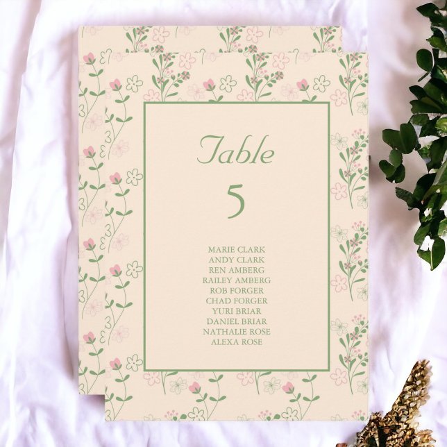 Pink Green Retro Y2K 70s Flower Pattern Invitation (Zazzle Pink Green Retro Y2K 70s Flower Pattern Table Number)