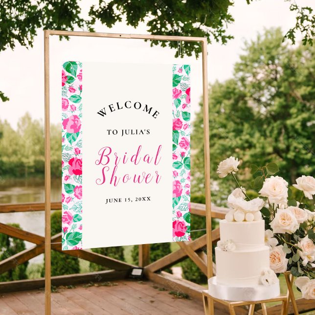 Pink Green Rose Petals Flowers Garden Wedding Poster (Creator Uploaded)