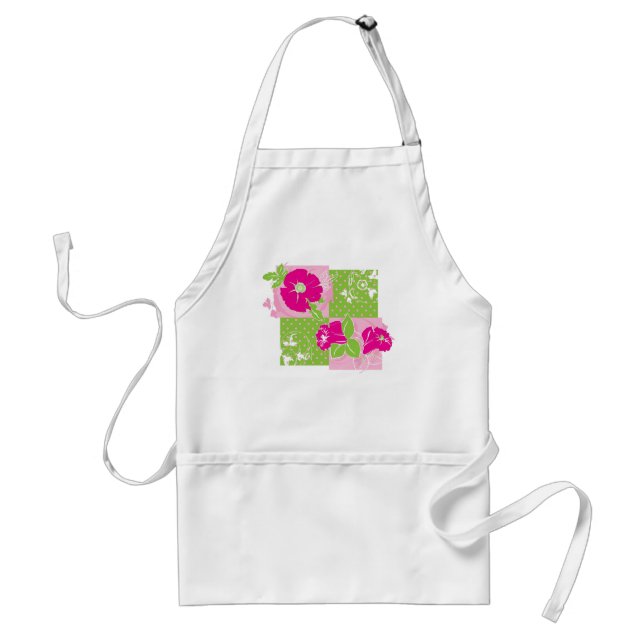 Pink Green Square Apron (Front)