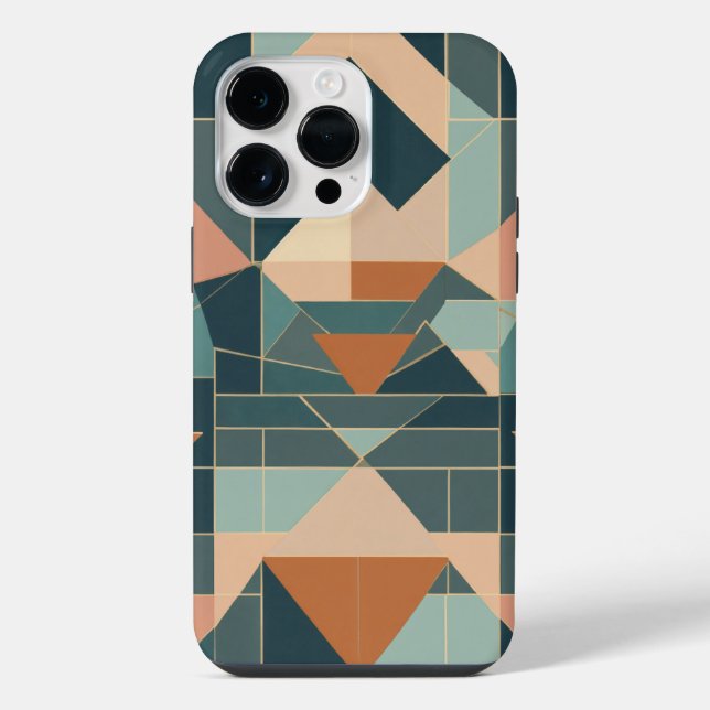 pink green square iPhone case (Back)