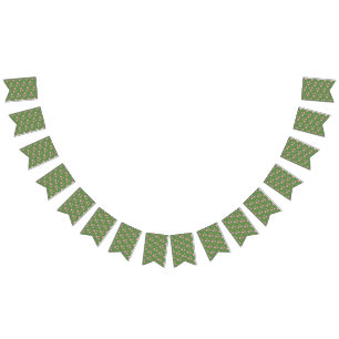 Pink Green Stars Modern design Bunting