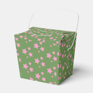 Pink Green Stars Modern design Favour Box